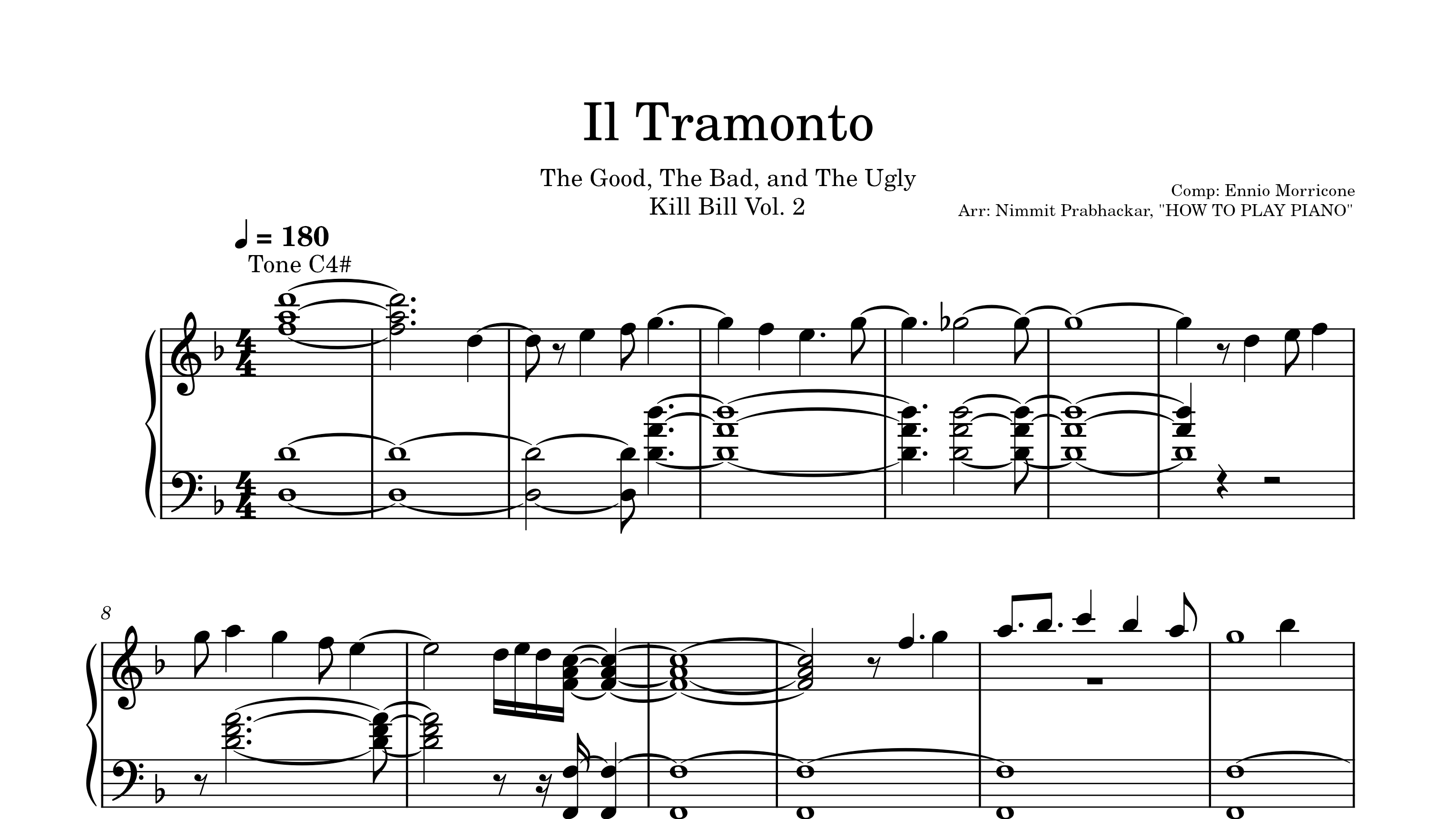 Preview of sheet music of Il Tramonto.